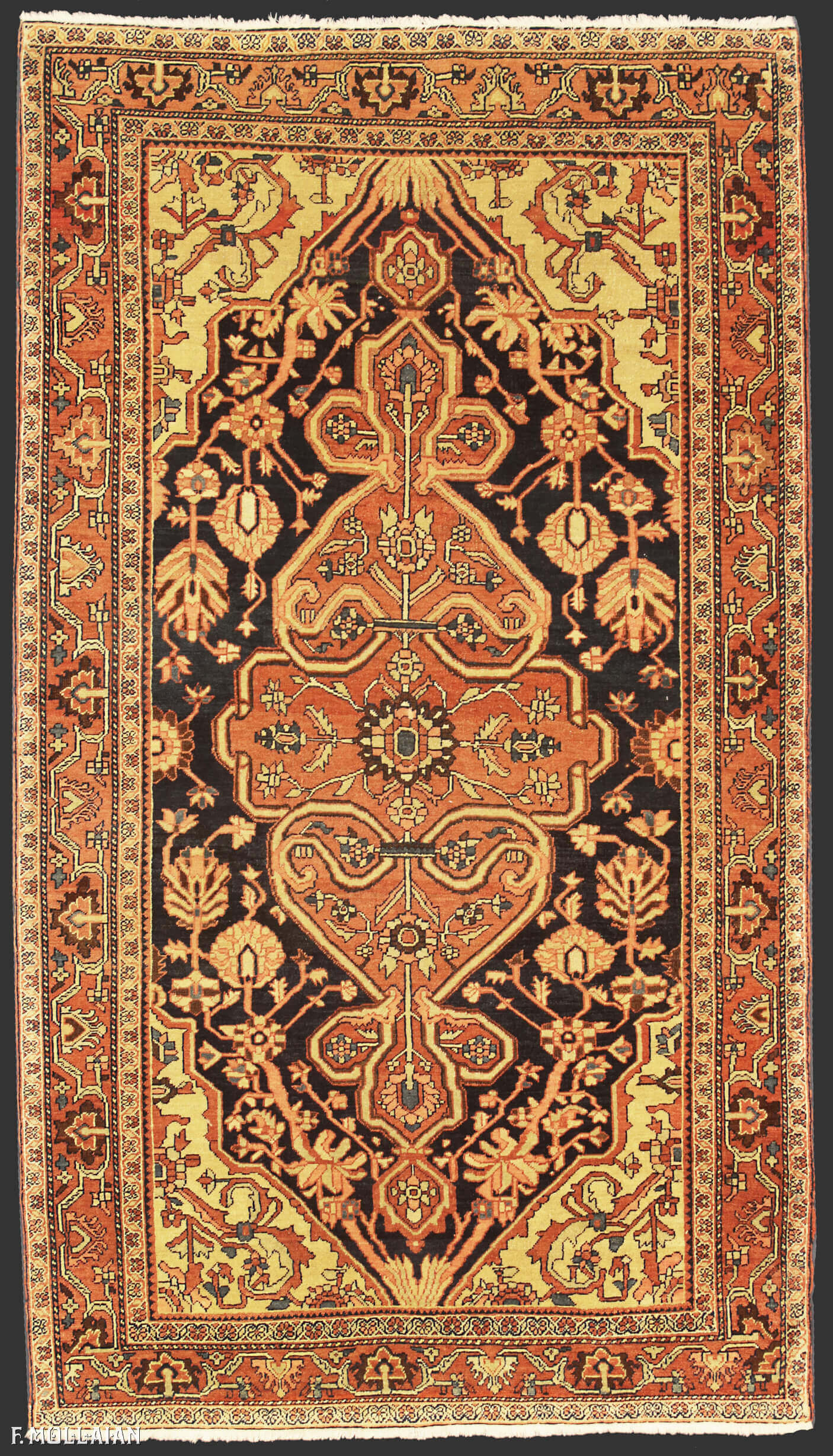 Antique Persian Heriz Rug (230x130 cm)